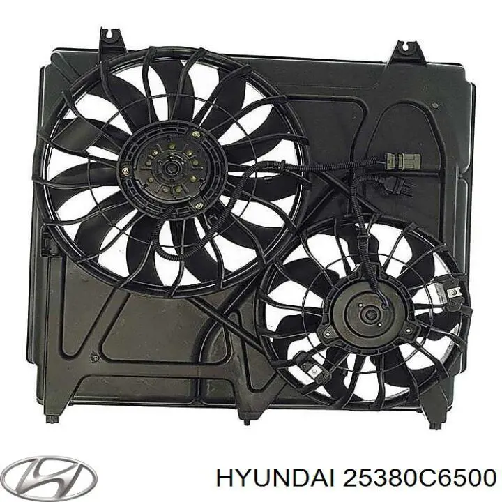 Купить 25380C6500 Hyundai/Kia Диффузор вентилятора в сборе с мотором и крыльчаткой