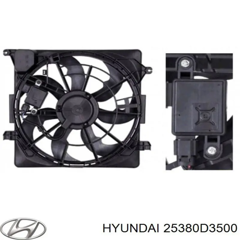 25380D3500 Hyundai/Kia Диффузор радиатора охлаждения в сборе с мотором