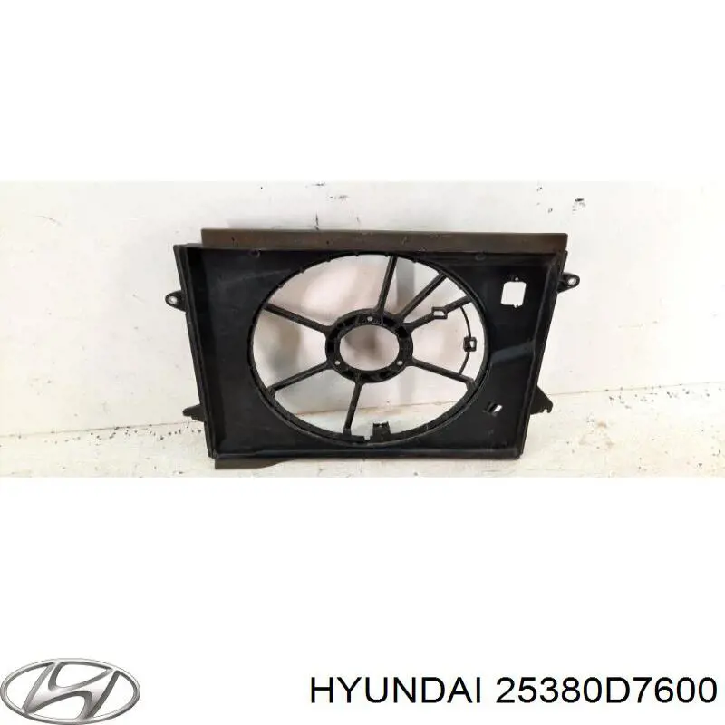 25380D7600 Hyundai/Kia диффузор радиатора охлаждения, в сборе с мотором и крыльчаткой