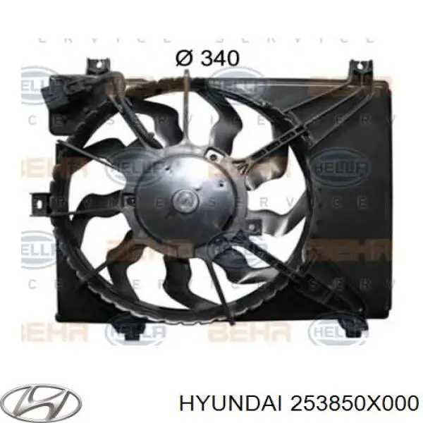 Мотор вентилятора системы охлаждения на Hyundai I10 PA