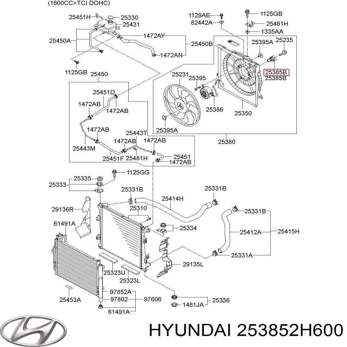 253852H600 Hyundai/Kia