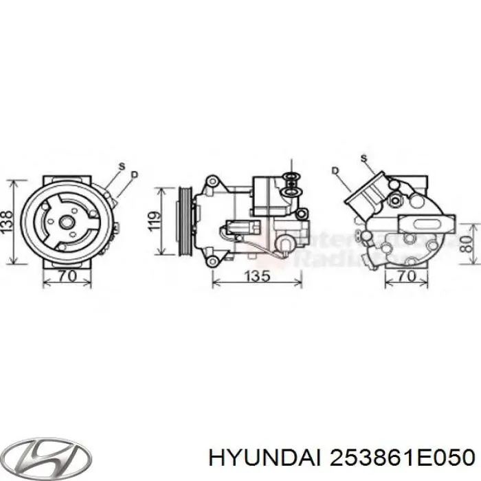  253861E050 Hyundai/Kia