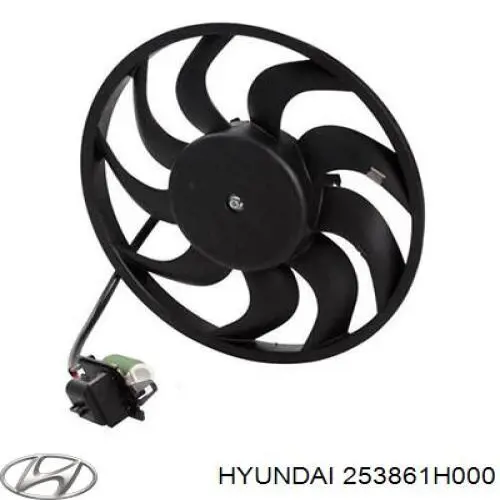 Вентилятор (крыльчатка) радиатора охлаждения на Hyundai Elantra 