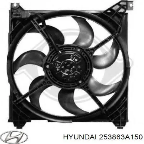 Купить 253863A150 Hyundai/Kia Мотор вентилятора системы охлаждения