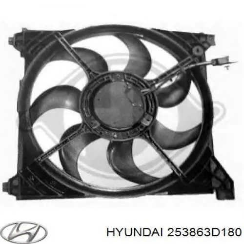 253863D180 Hyundai/Kia мотор вентилятора системы охлаждения