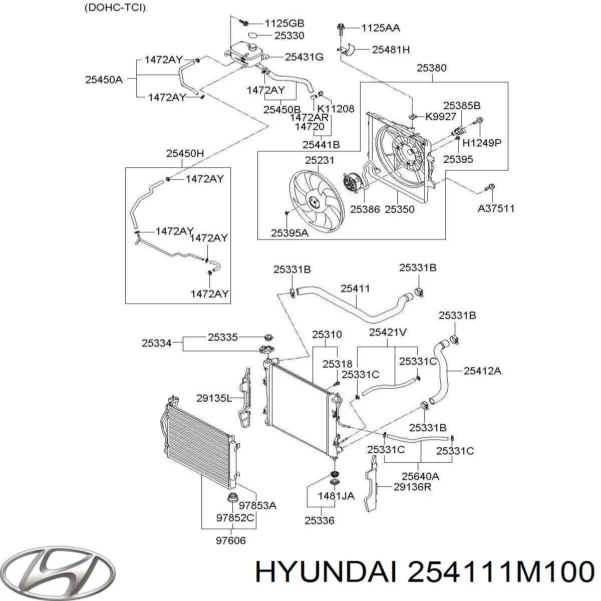 Шланг системы охлаждения на KIA Cerato II TD