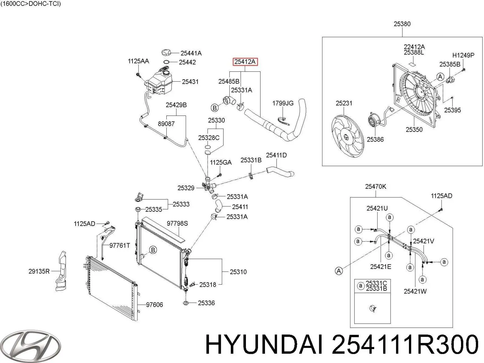 Купить 254111R300 Hyundai/Kia Патрубок радиатора