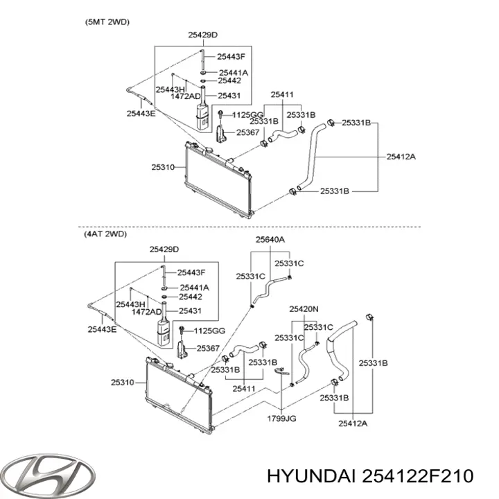  254122F210 Hyundai/Kia