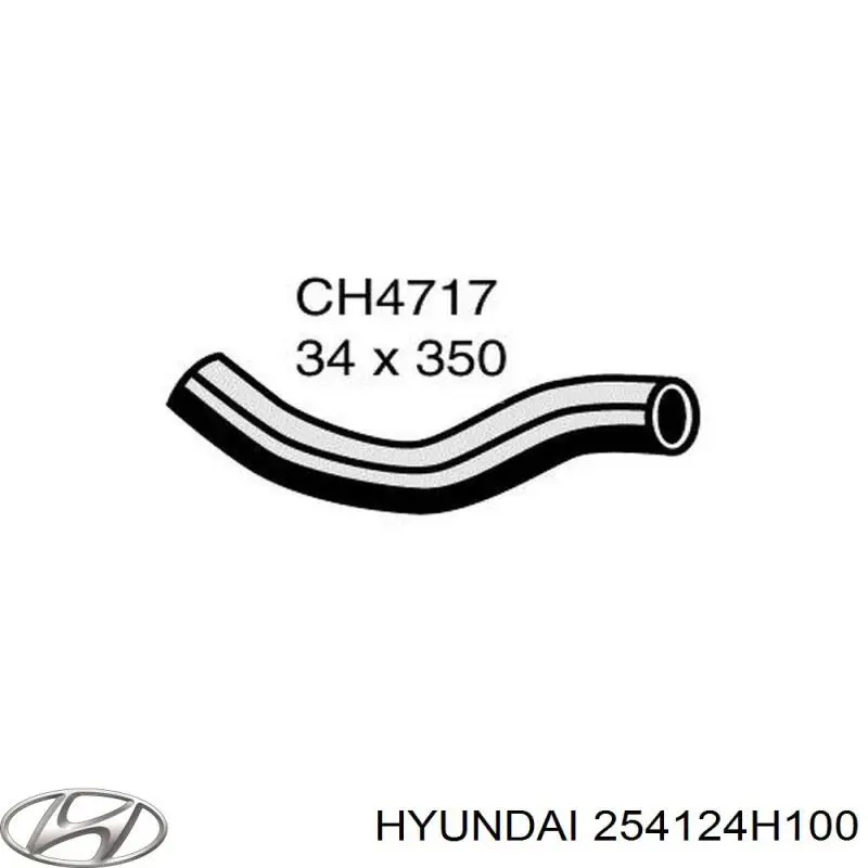 254124H100 Hyundai/Kia Патрубок радиатора охлаждения нижний