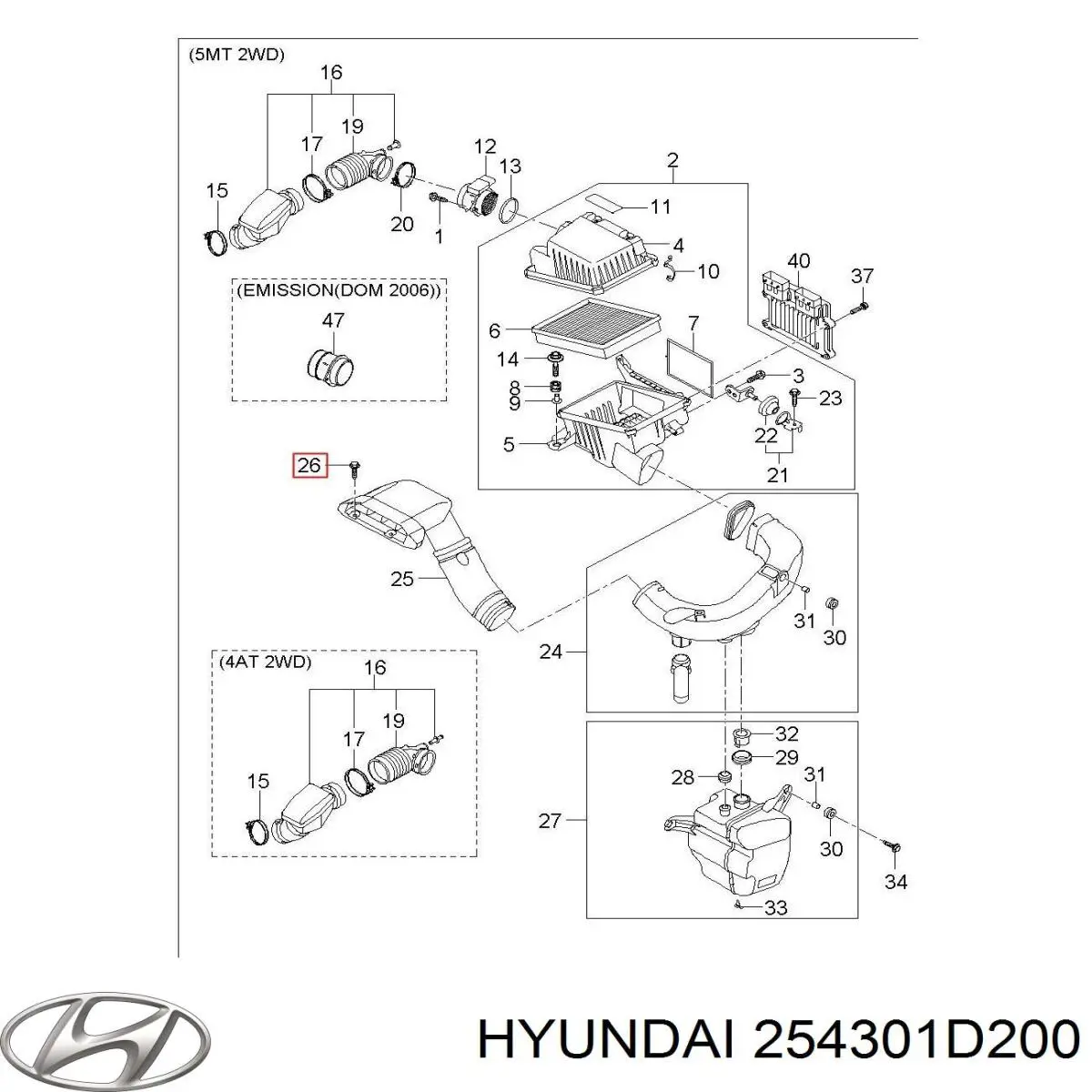 254301D200 Hyundai/Kia 