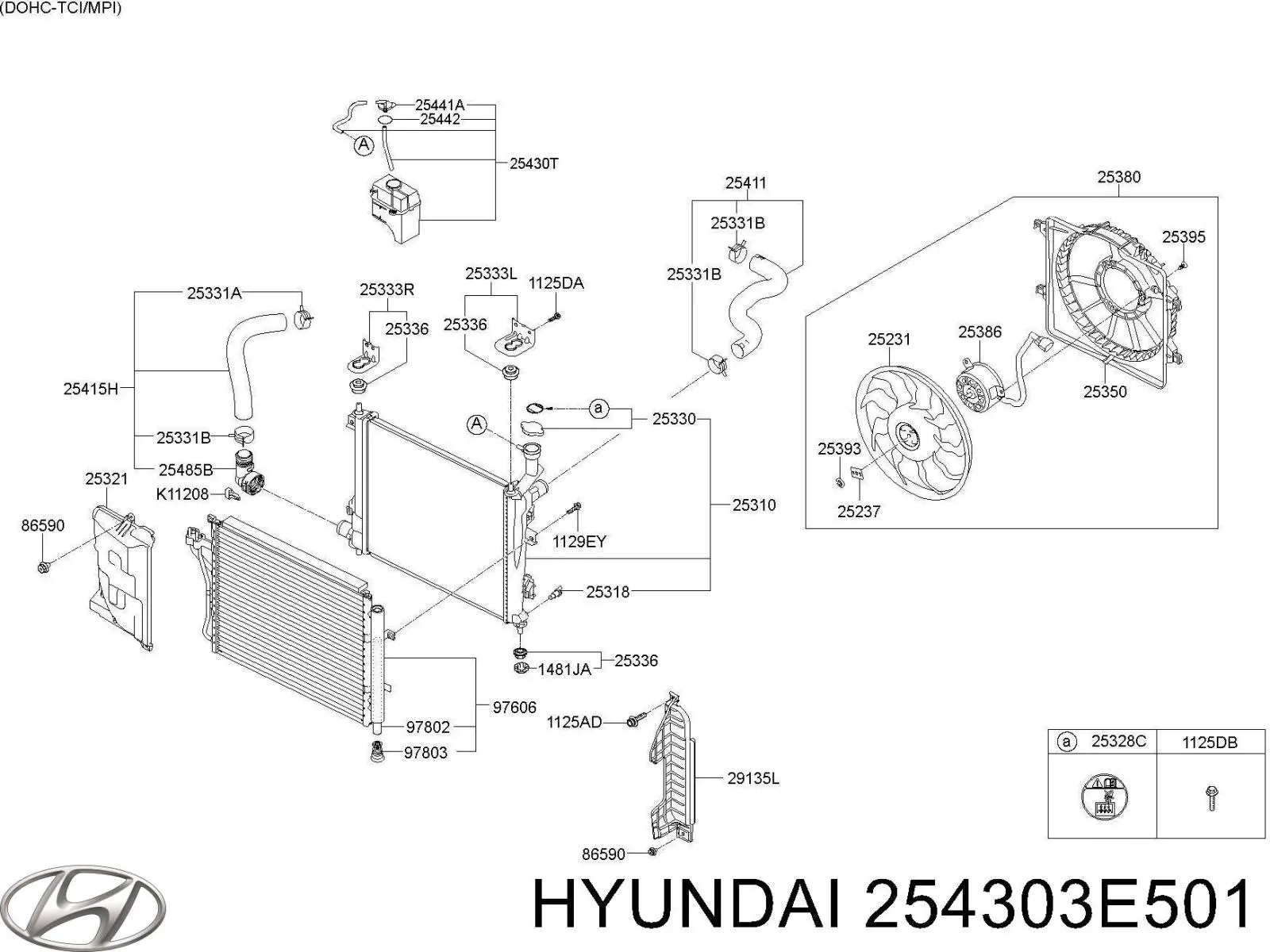 Бачок системы охлаждения двигателя расширительный Hyundai/Kia 254303E501 цена, от 145.70 USD