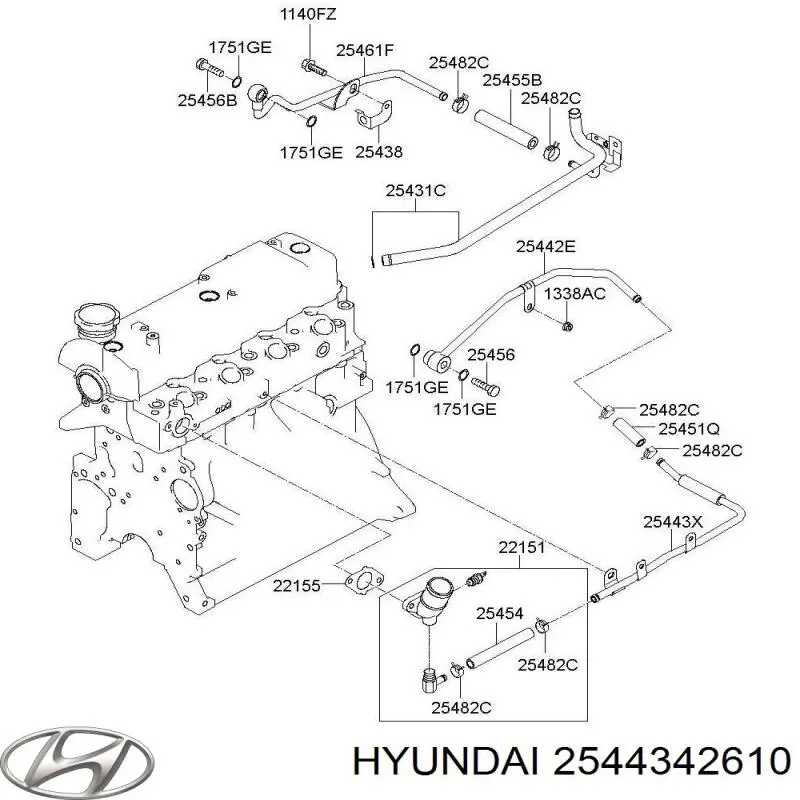  2544342610 Hyundai/Kia
