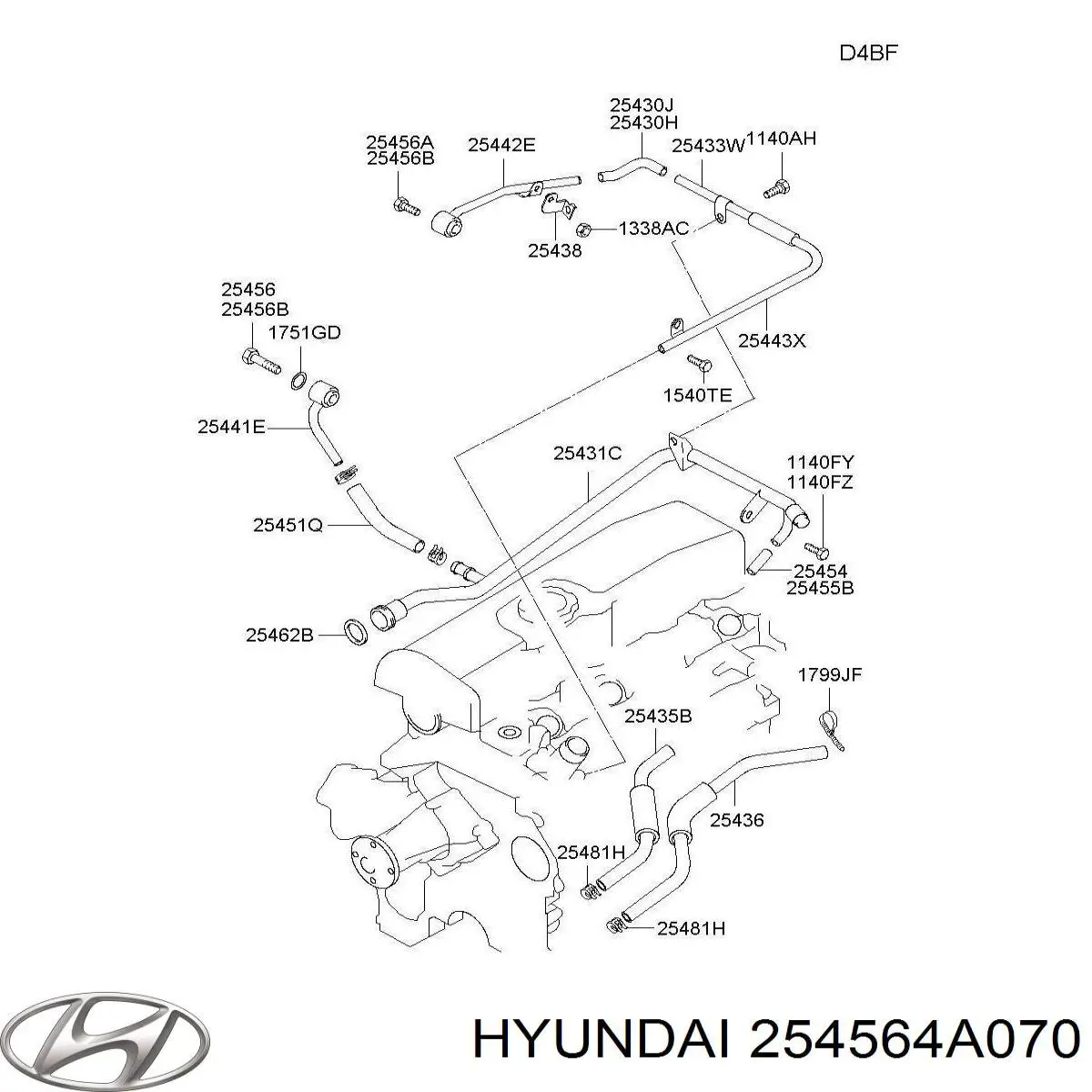 254564A000 Hyundai/Kia 