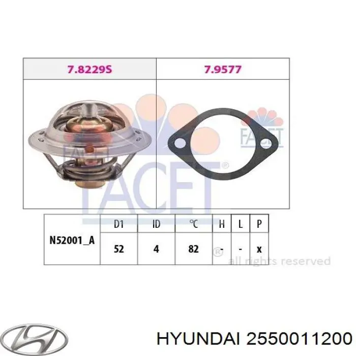 Термостат в корпусе Hyundai/Kia 2550011200 цена, от 6.33 USD