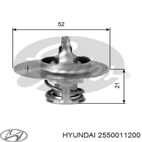 Купить 2550011200 Hyundai/Kia Автомобильный термостат