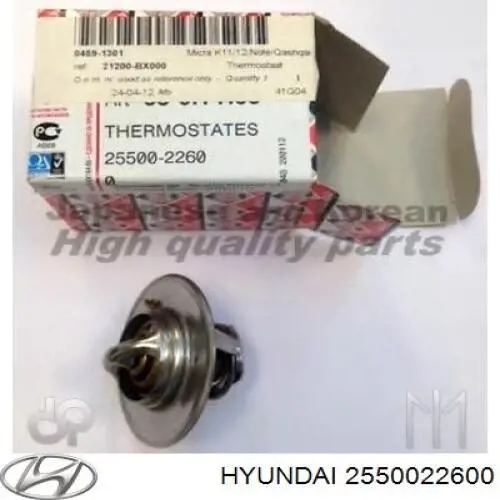 Termostato, refrigerante 2550022600 Hyundai/Kia