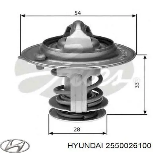 Термостат 2550026100 Hyundai/Kia