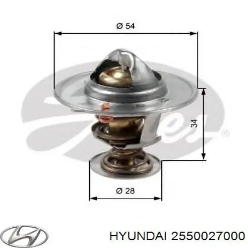 Термостат в корпусе Hyundai/Kia 2550027000 цена, от 12.43 USD