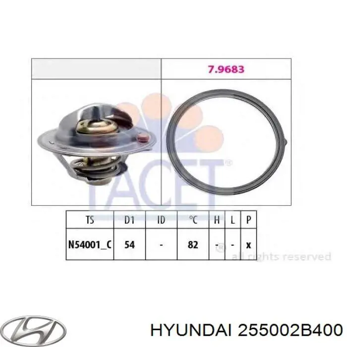 255002B400 Hyundai/Kia термостат