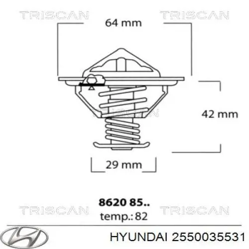 Термостат 2550035531 Hyundai/Kia