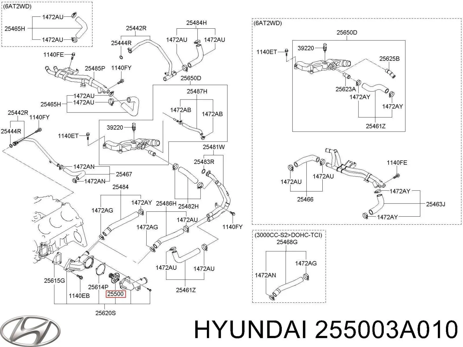 255003A010 Hyundai/Kia Авто термостат