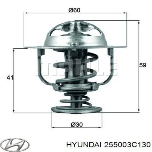 Термостат в корпусе Hyundai/Kia 255003C130 цена, от 10.16 USD