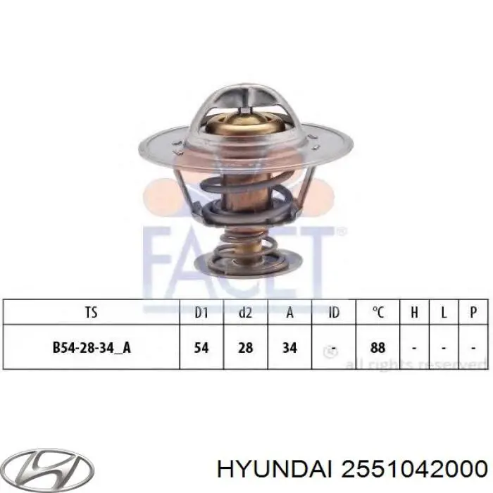 2551042000 Hyundai/Kia термостат