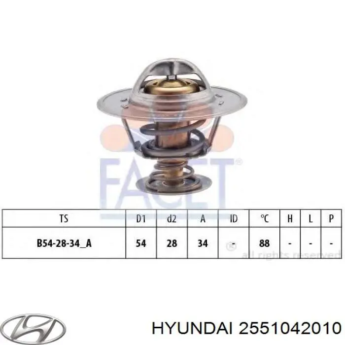 Термостат 2551042010 Hyundai/Kia