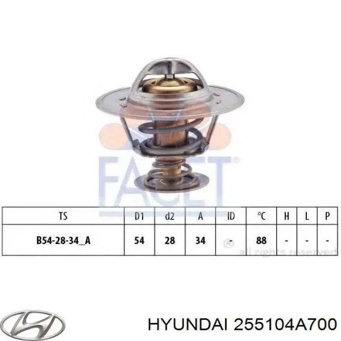 255104A700 Hyundai/Kia термостат