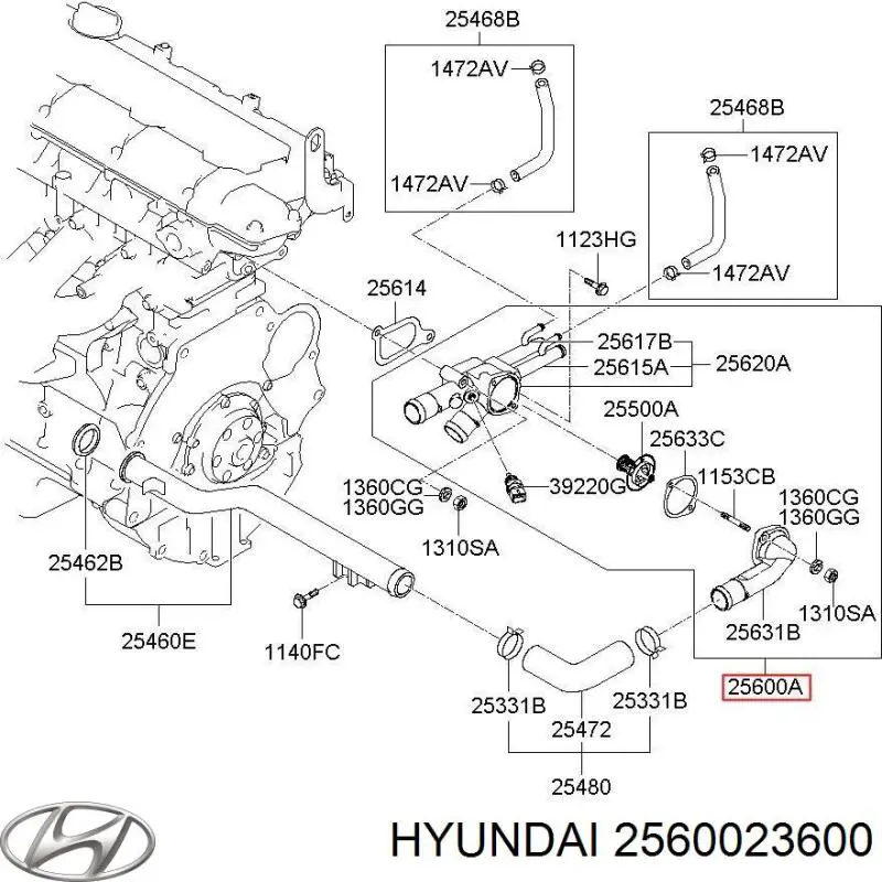  Hyundai/Kia 2560023600 цена, от 32.94 USD