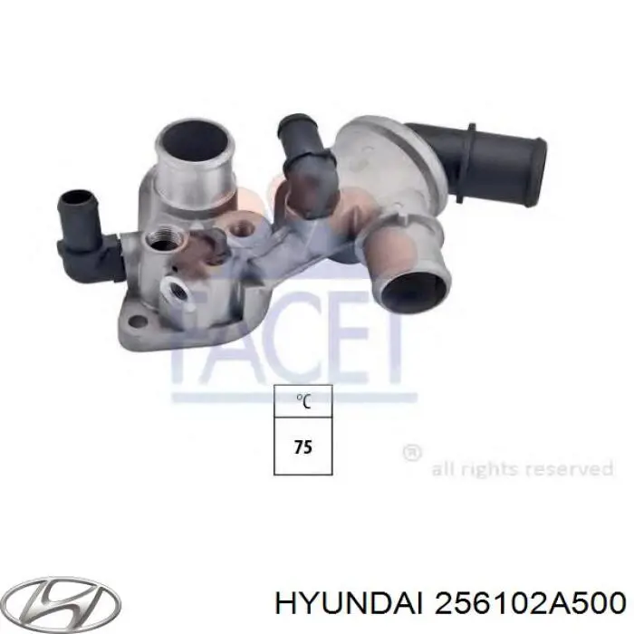 Купить 256102A500 Hyundai/Kia Корпус термостата