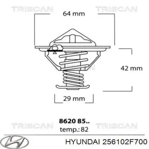 256102F700 Hyundai/Kia Корпус термостата в сборе