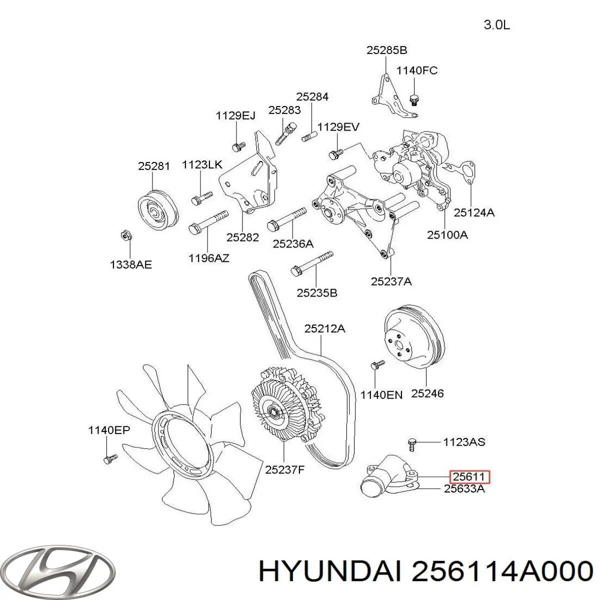 Купить 256114A000 Hyundai/Kia 