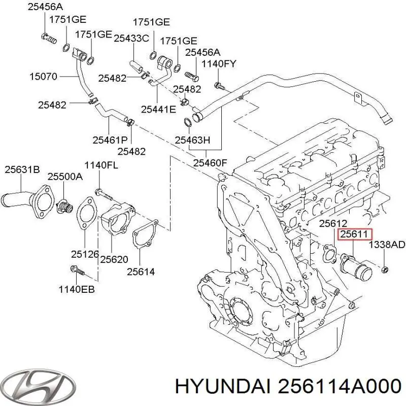  Hyundai/Kia 256114A000 цена, от 5.62 USD