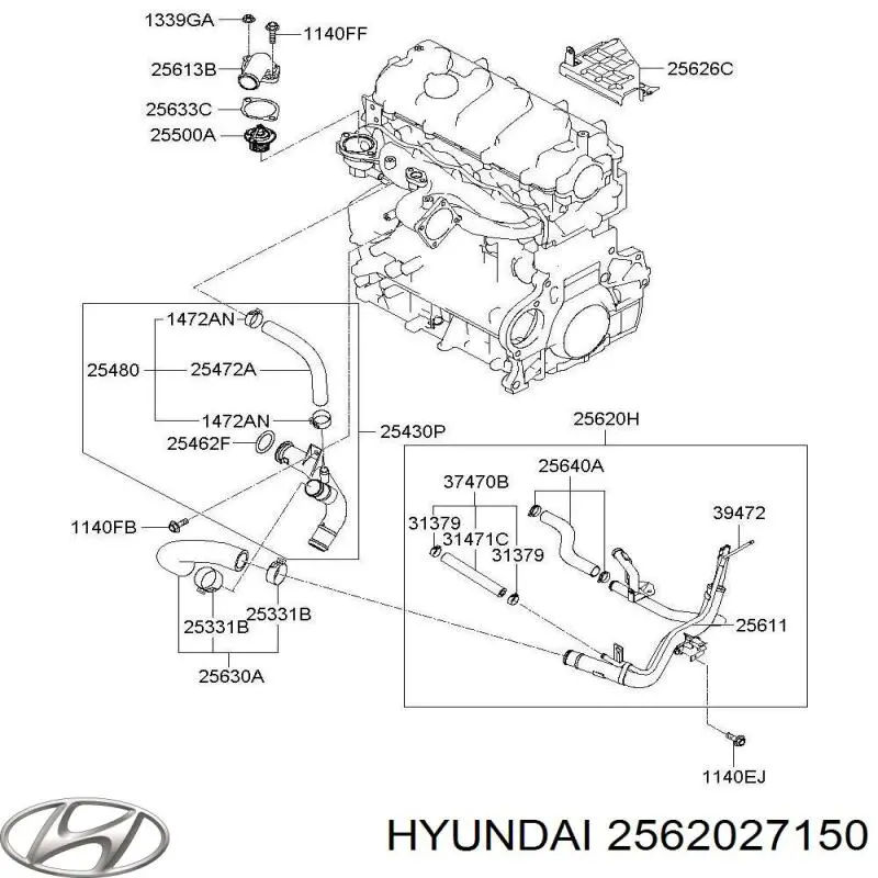  Hyundai/Kia 2562027150 цена, от 11.31 USD
