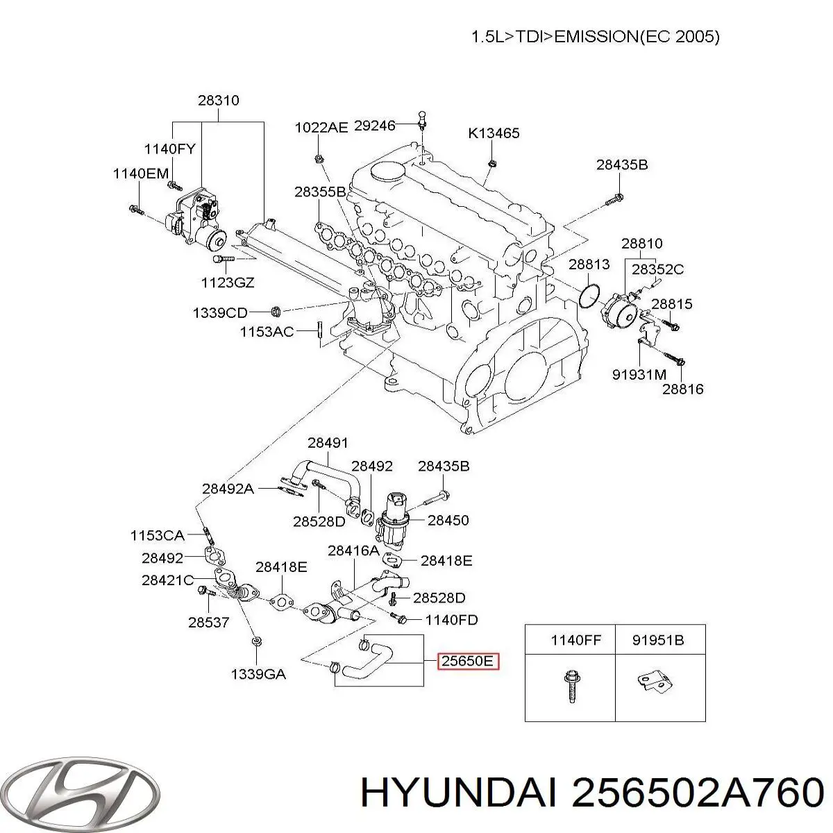  256502A760 Hyundai/Kia