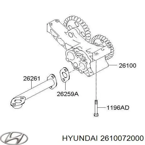 2610072000 Hyundai/Kia Масляный насос двигателя