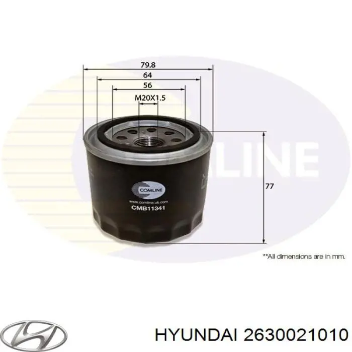 Фильтр очистки масла центробежный Hyundai/Kia 2630021010 цена, от 5.48 USD