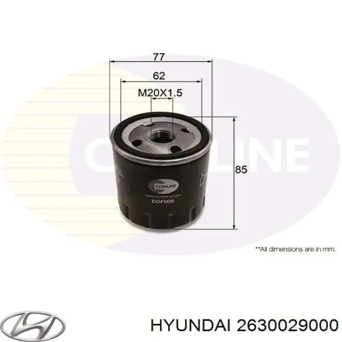 Купить 2630029000 Hyundai/Kia Фильтр центробежный очистки масла