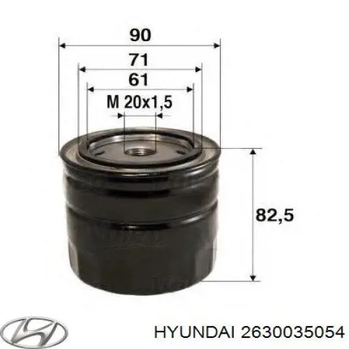Фильтр очистки масла центробежный Hyundai/Kia 2630035054 цена, от 5.71 USD