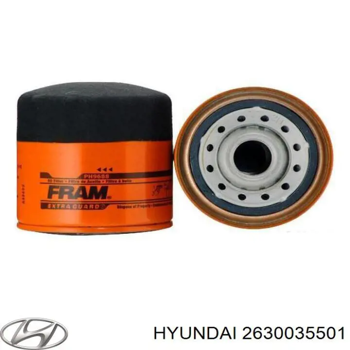 2630035501 HYUNDAI Filtro de aceite original y equivalente