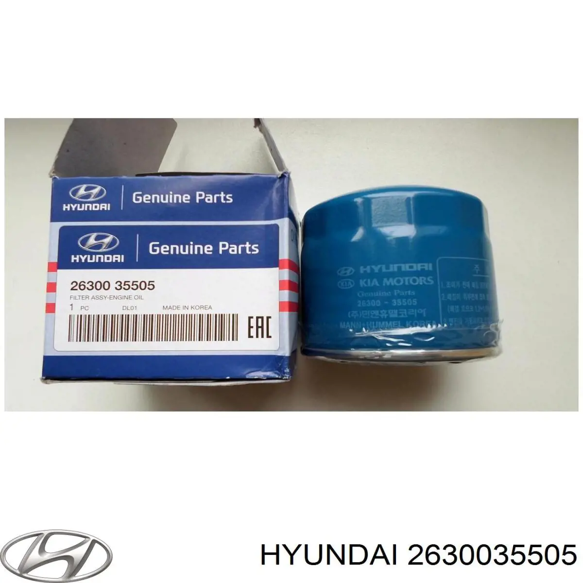 2630035505 Hyundai/Kia Filtro de óleo