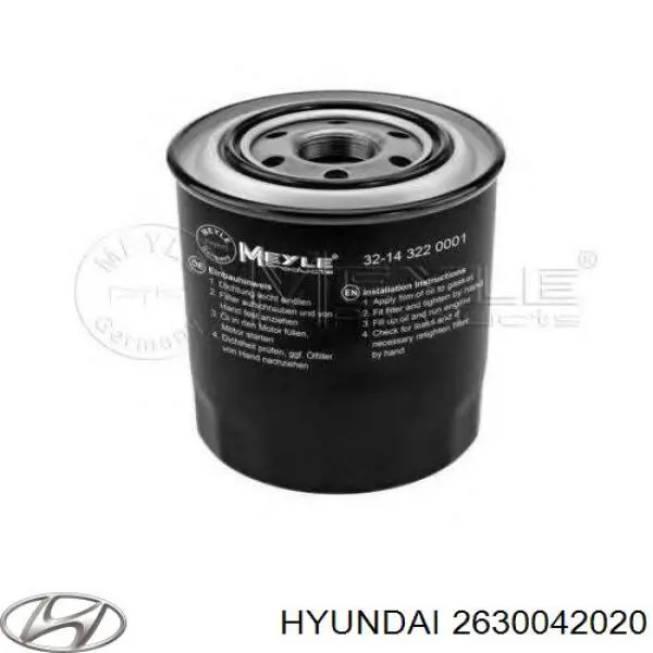 Масляный фильтр 2630042020 Hyundai/Kia
