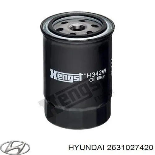 Масляный фильтр 2631027420 Hyundai/Kia