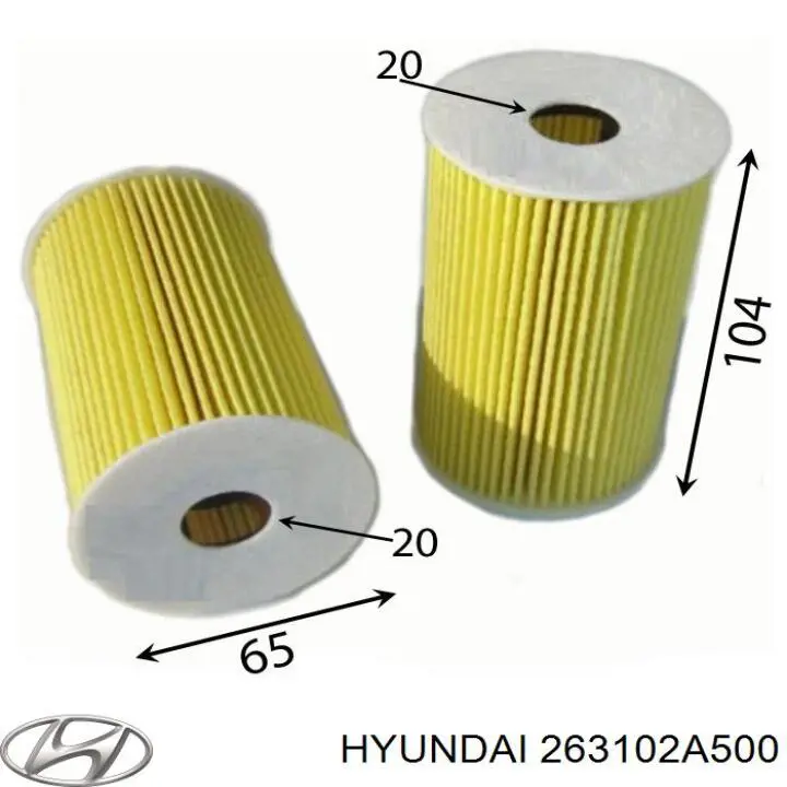 Корпус масляного фильтра 263102A500 Hyundai/Kia