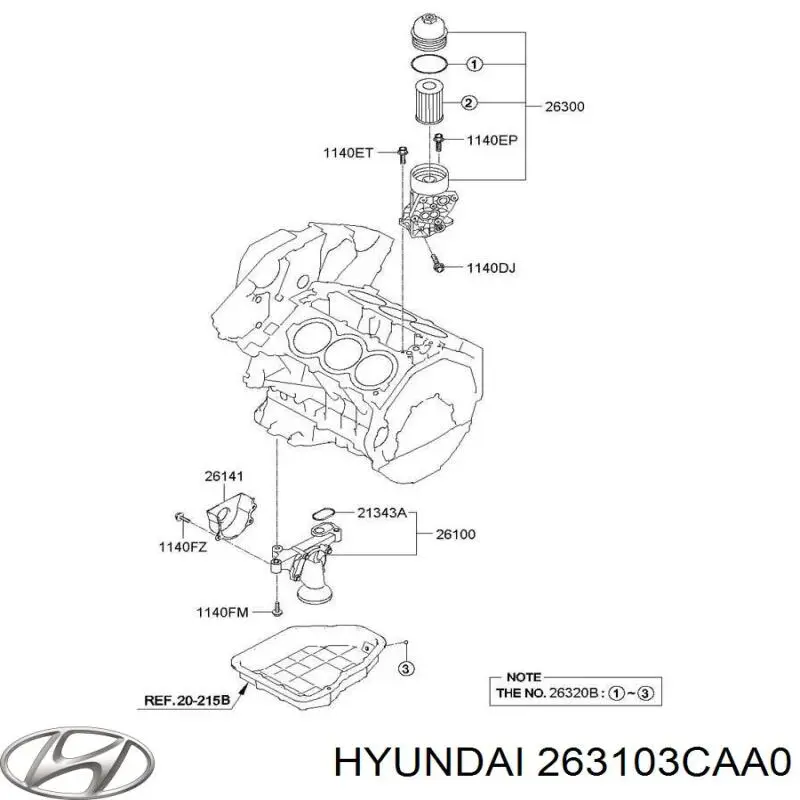  263103CAA0 Hyundai/Kia