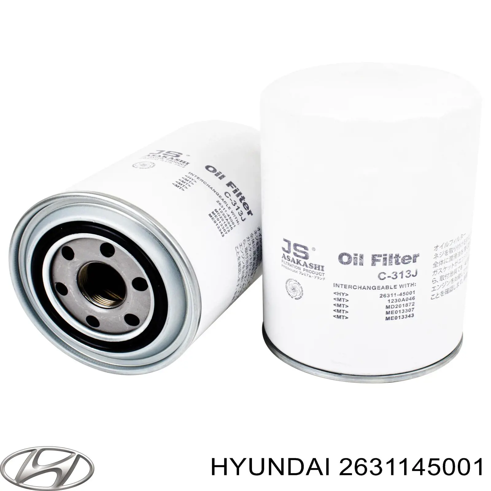 2631145001 HYUNDAI Filtro de aceite original y equivalente