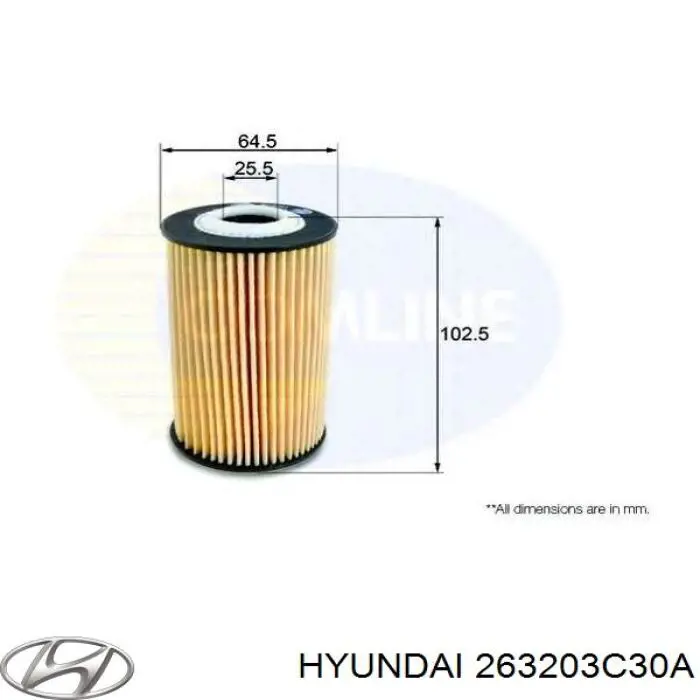 Фильтр очистки масла центробежный Hyundai/Kia 263203C30A цена, от 7.68 USD