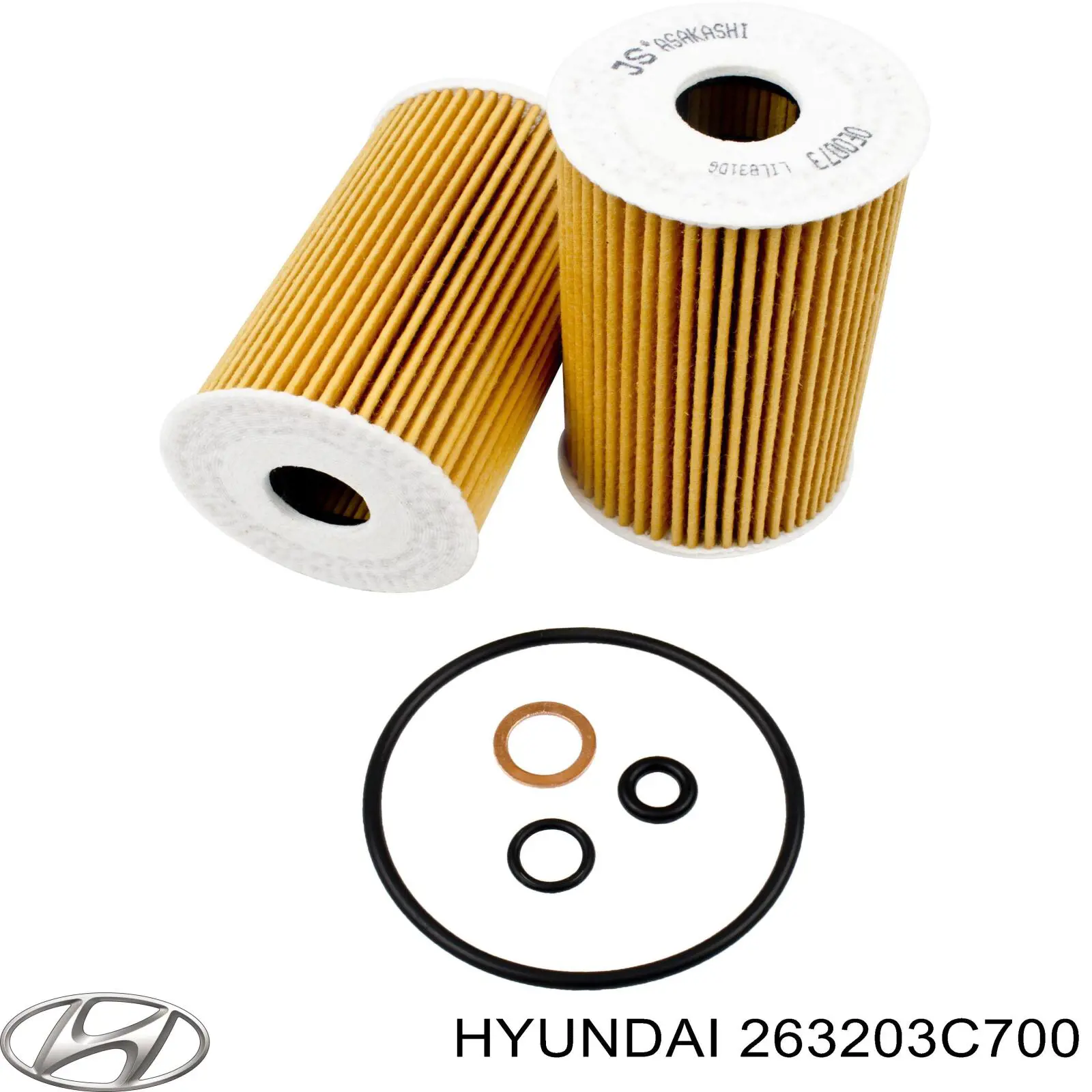 Масляный фильтр 263203C700 Hyundai/Kia