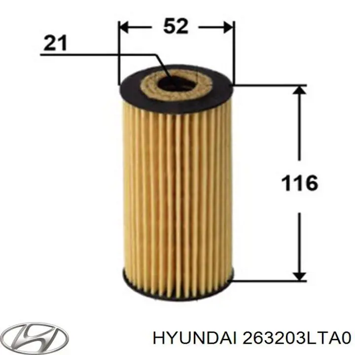 Фильтр очистки масла центробежный Hyundai/Kia 263203LTA0 цена, от 7.66 USD